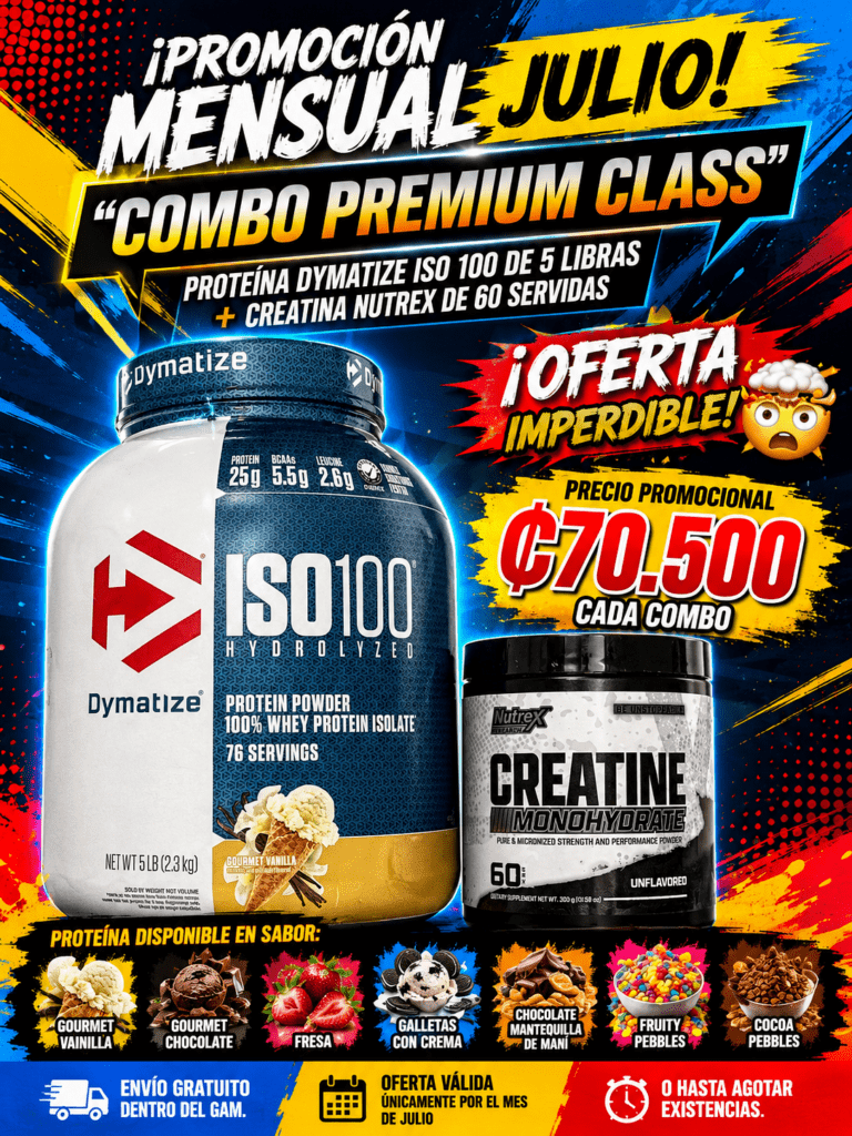 Dymatize ISO 100 5 libras y Creatina Nutrex 60 servidas